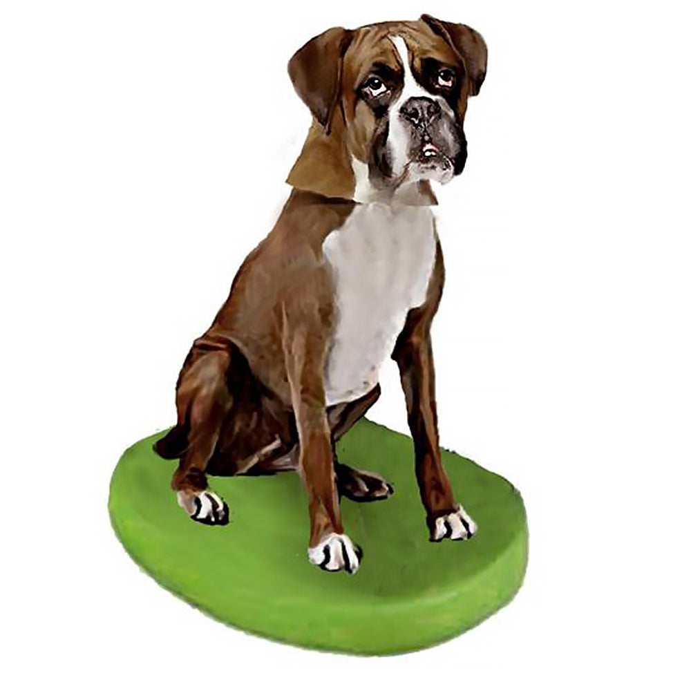 Custom Pet Dog Bobblehead - Boxer Brown