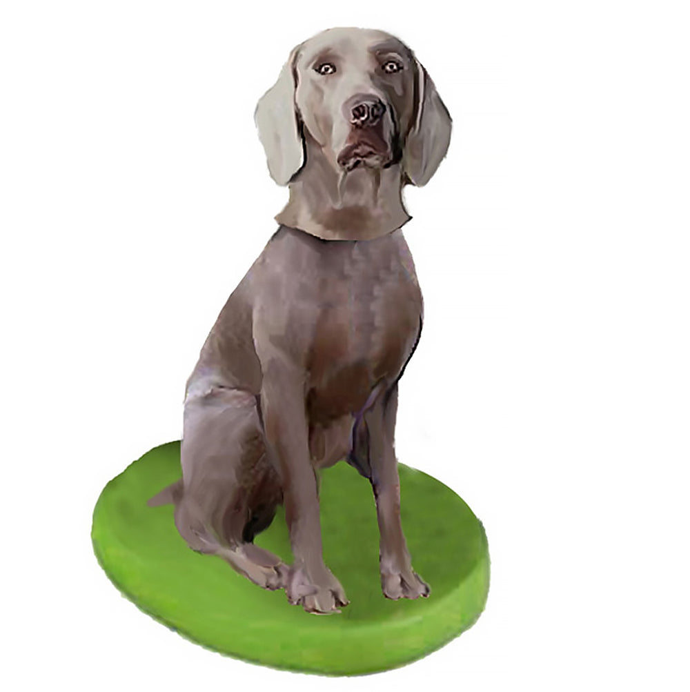 Custom Pet Dog Bobblehead - Weimaraner